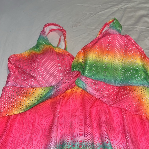 Padded one piece multicolored swim dress NWOT - Picture 2 of 4